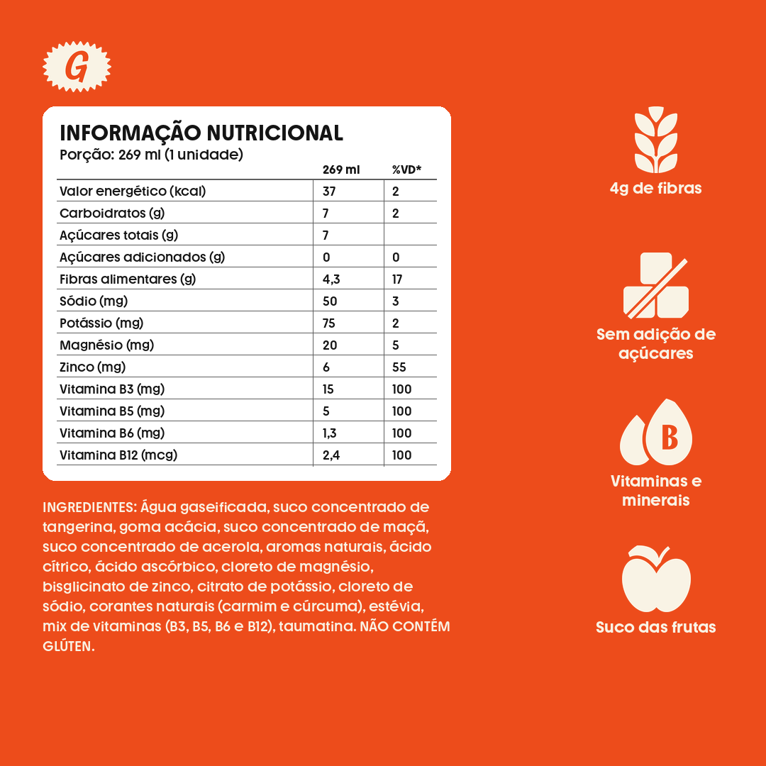 Tangerina com Acerola | Pack 6un
